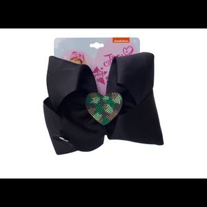 JoJo Siwa Large Cheer Hair Bow Black with camo heart
